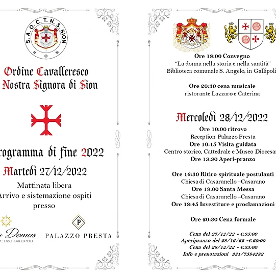 Investiture e Proclamazioni – Tuglie 28/12/2022