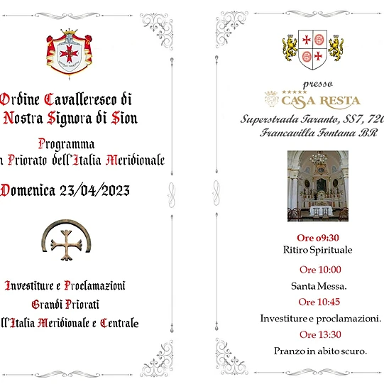 Investiture e Proclamazioni – Francavilla, 24/03/2023